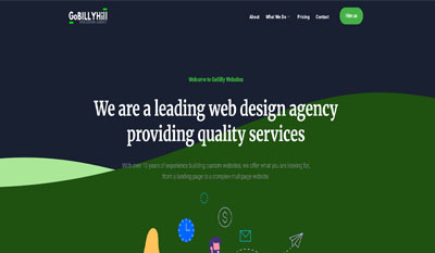 Quality and affordable websites gobilly website services page screenshot